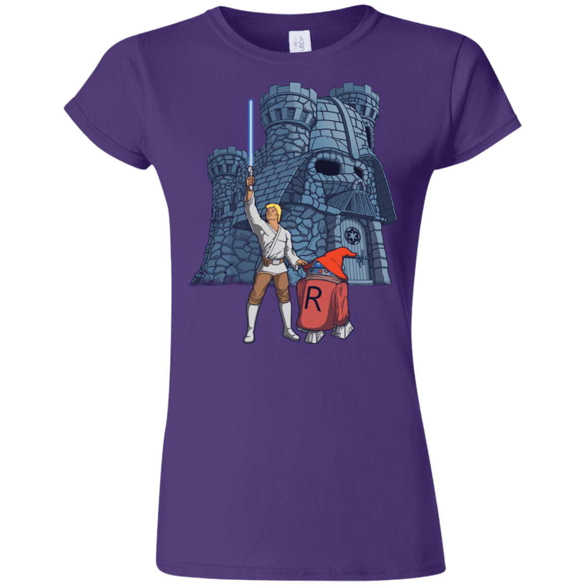 T-Shirts Purple / S Darthskull Castle Junior Slimmer-Fit T-Shirt