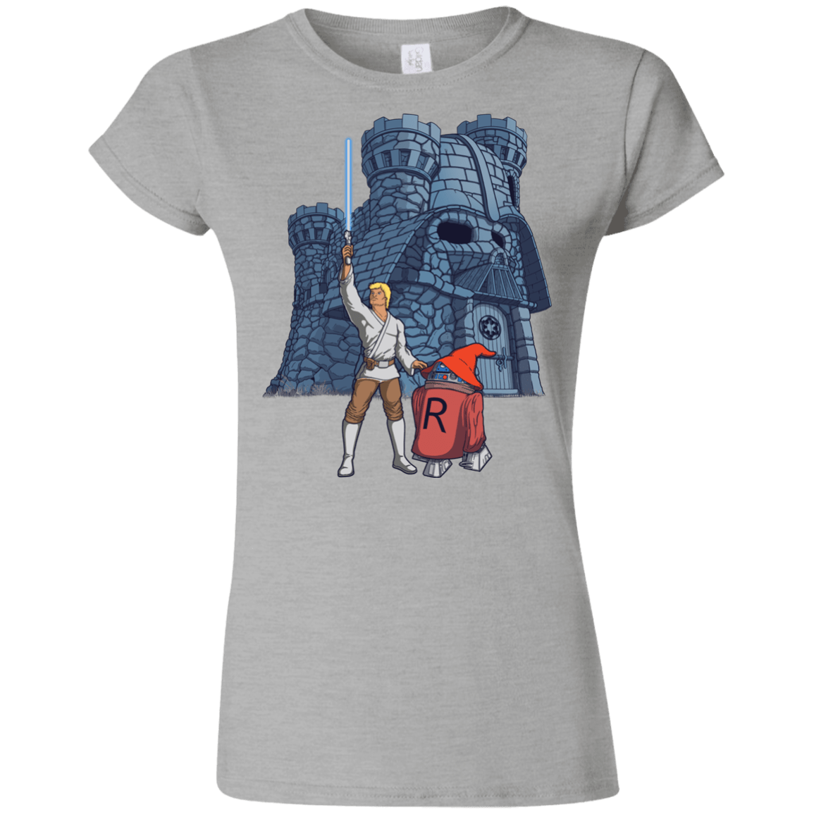 T-Shirts Sport Grey / S Darthskull Castle Junior Slimmer-Fit T-Shirt