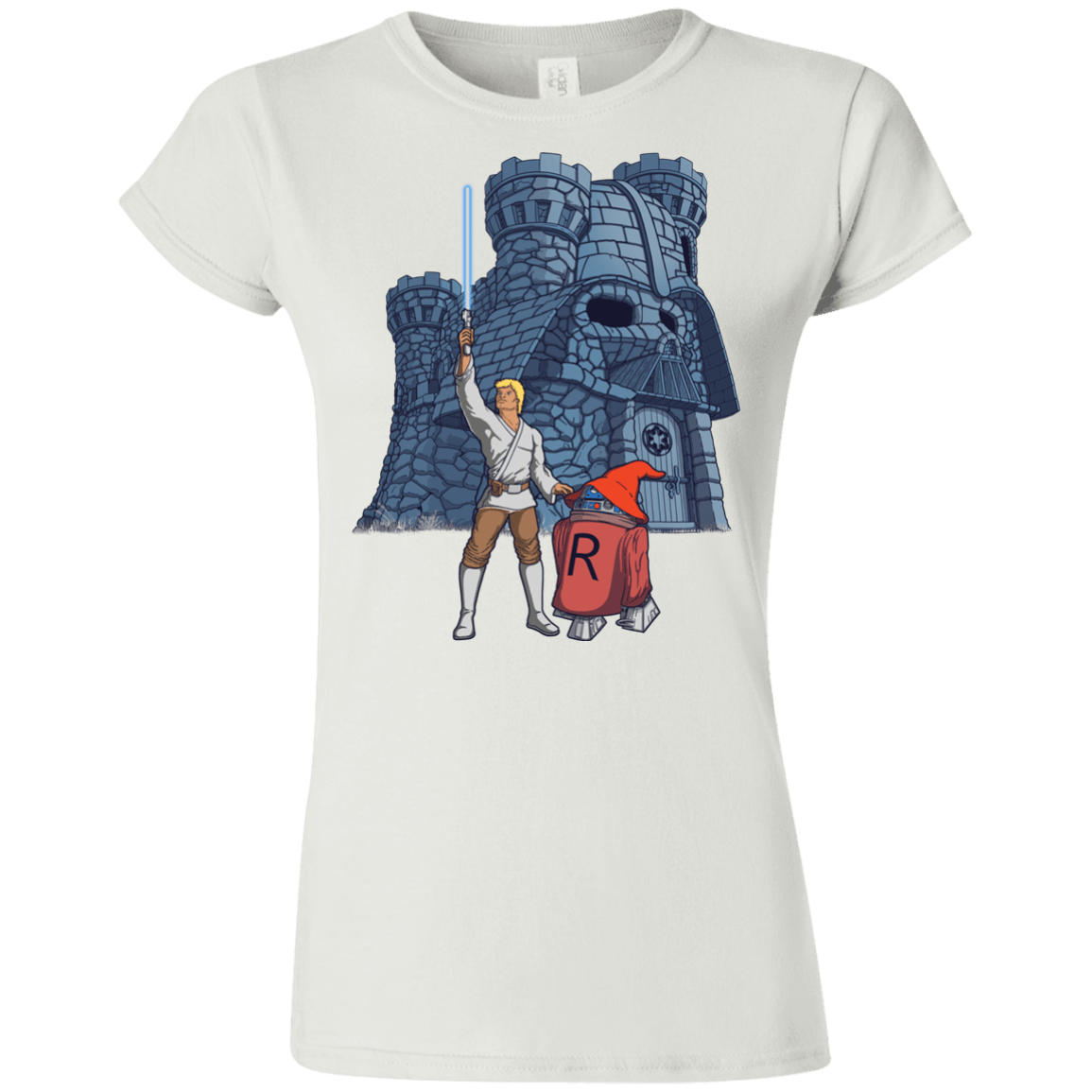 T-Shirts White / S Darthskull Castle Junior Slimmer-Fit T-Shirt