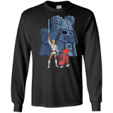 T-Shirts Black / S Darthskull Castle Men's Long Sleeve T-Shirt