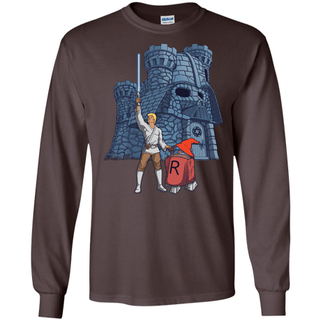 T-Shirts Dark Chocolate / S Darthskull Castle Men's Long Sleeve T-Shirt