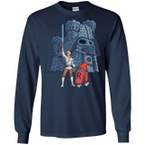 T-Shirts Navy / S Darthskull Castle Men's Long Sleeve T-Shirt