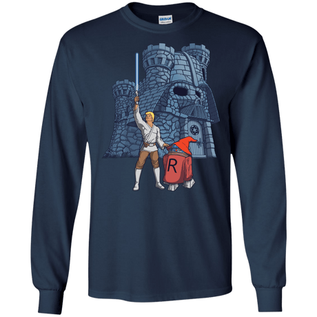 T-Shirts Navy / S Darthskull Castle Men's Long Sleeve T-Shirt