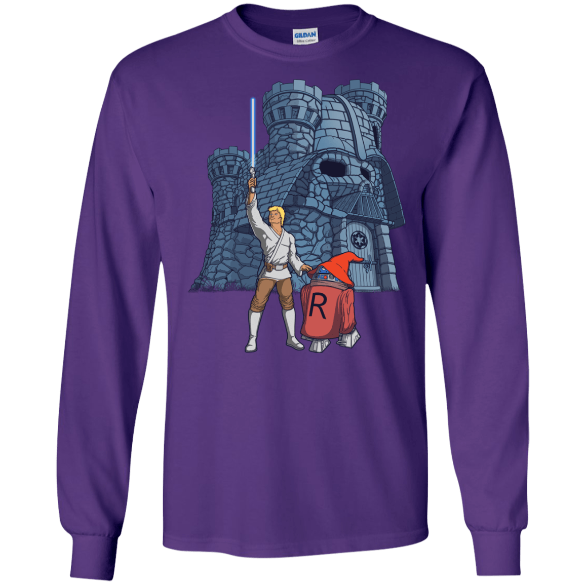 T-Shirts Purple / S Darthskull Castle Men's Long Sleeve T-Shirt