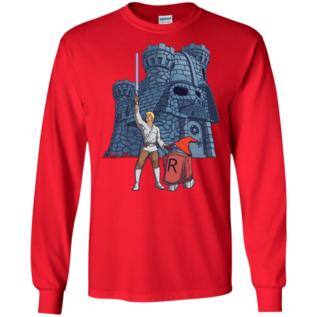 T-Shirts Red / S Darthskull Castle Men's Long Sleeve T-Shirt