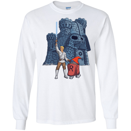 T-Shirts White / S Darthskull Castle Men's Long Sleeve T-Shirt