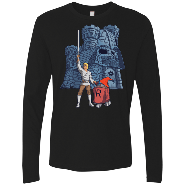 T-Shirts Black / S Darthskull Castle Men's Premium Long Sleeve