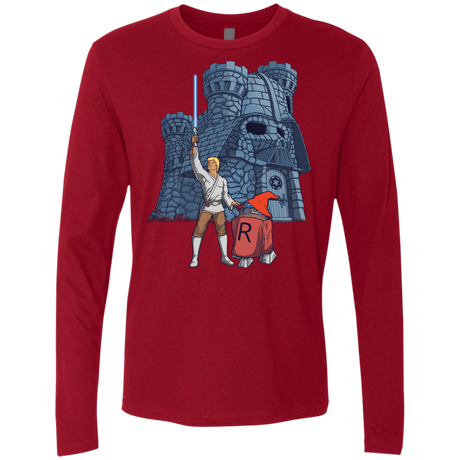 T-Shirts Cardinal / S Darthskull Castle Men's Premium Long Sleeve