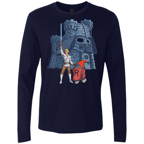 T-Shirts Midnight Navy / S Darthskull Castle Men's Premium Long Sleeve