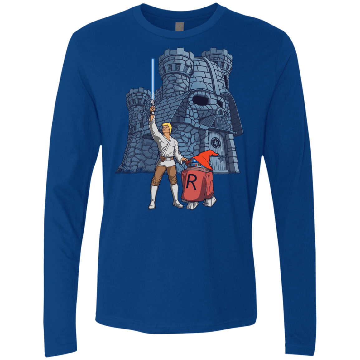 T-Shirts Royal / S Darthskull Castle Men's Premium Long Sleeve