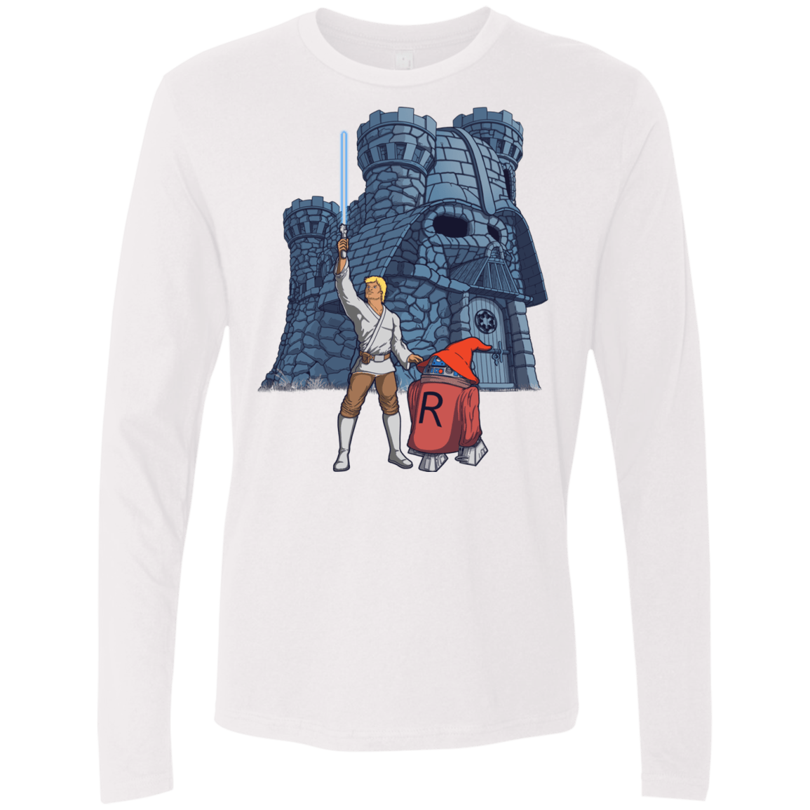 T-Shirts White / S Darthskull Castle Men's Premium Long Sleeve