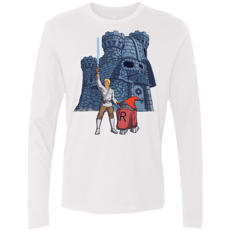 T-Shirts White / S Darthskull Castle Men's Premium Long Sleeve