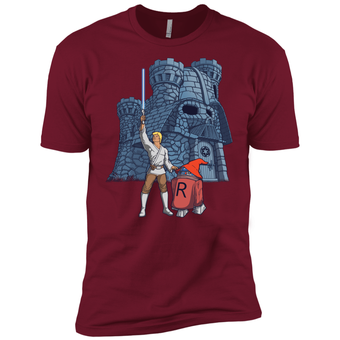 T-Shirts Cardinal / X-Small Darthskull Castle Men's Premium T-Shirt
