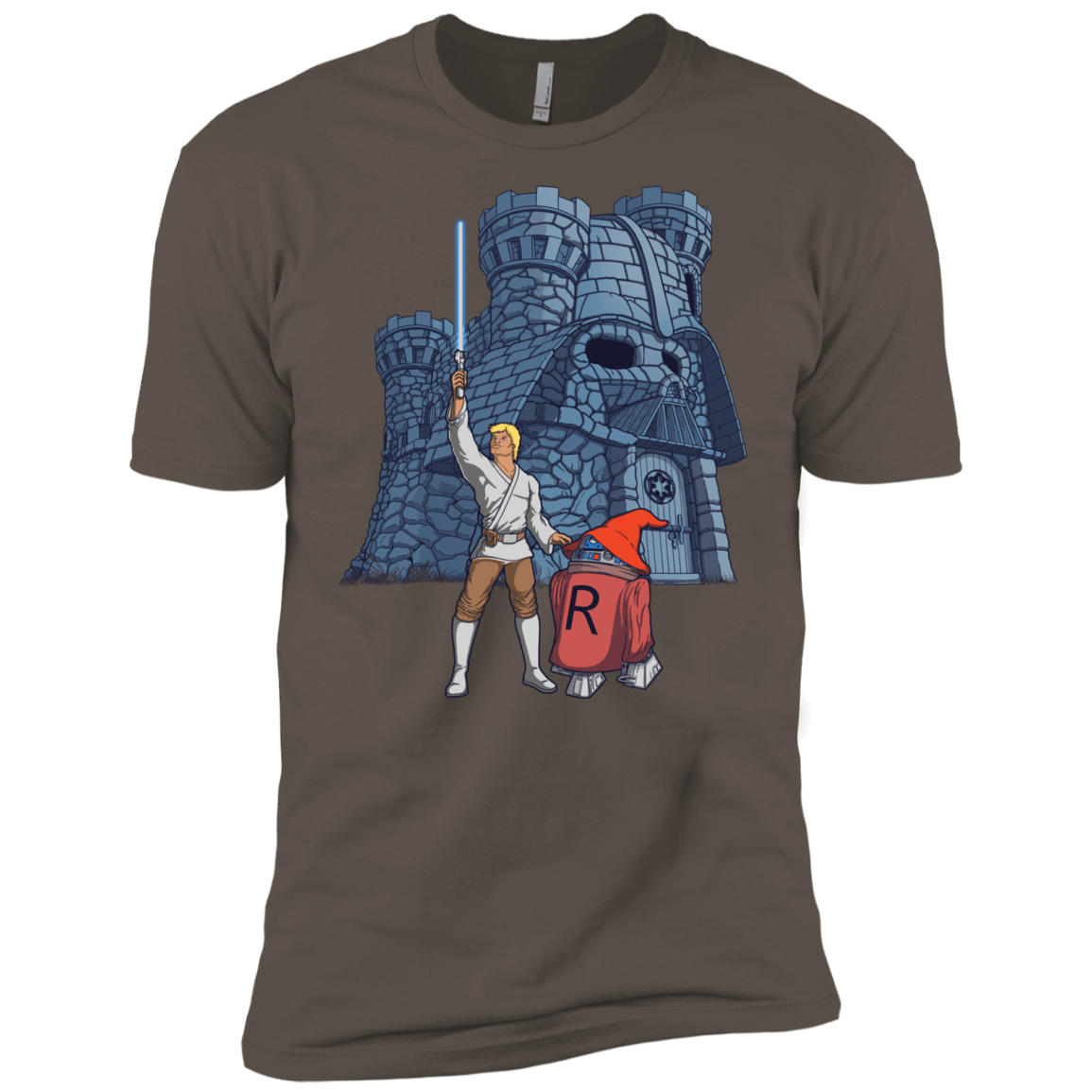 T-Shirts Warm Grey / X-Small Darthskull Castle Men's Premium T-Shirt