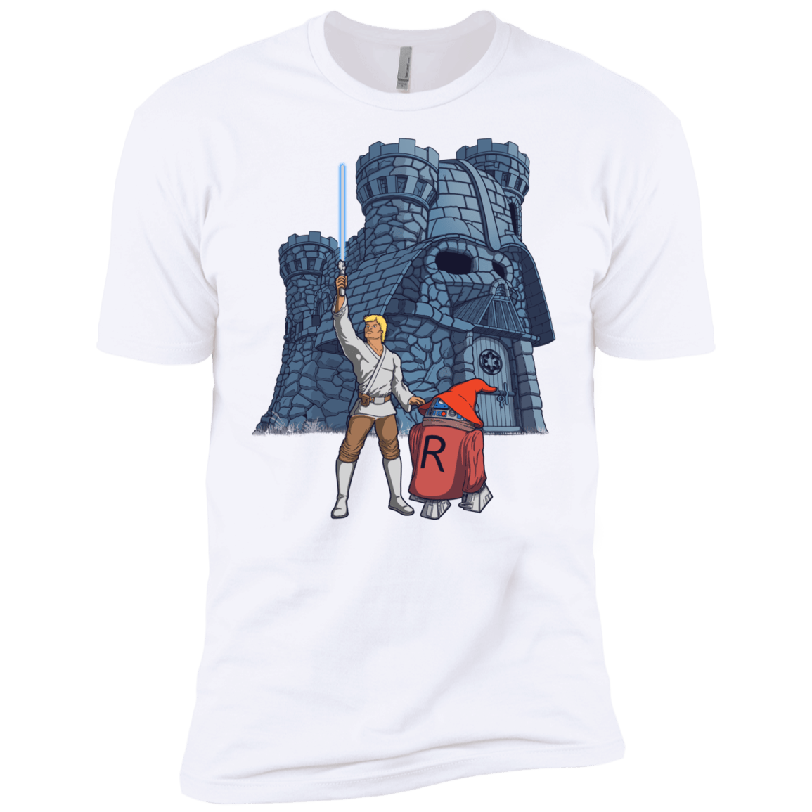 T-Shirts White / X-Small Darthskull Castle Men's Premium T-Shirt