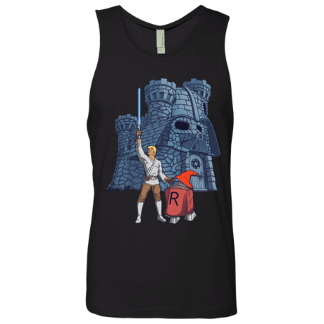 T-Shirts Black / S Darthskull Castle Men's Premium Tank Top