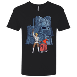 T-Shirts Black / X-Small Darthskull Castle Men's Premium V-Neck