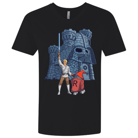 T-Shirts Black / X-Small Darthskull Castle Men's Premium V-Neck