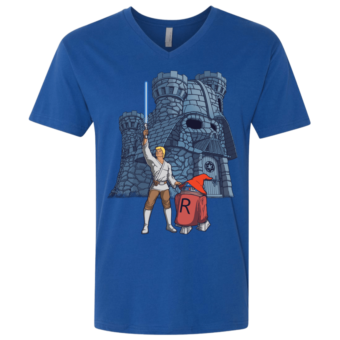 T-Shirts Royal / X-Small Darthskull Castle Men's Premium V-Neck
