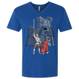 T-Shirts Royal / X-Small Darthskull Castle Men's Premium V-Neck