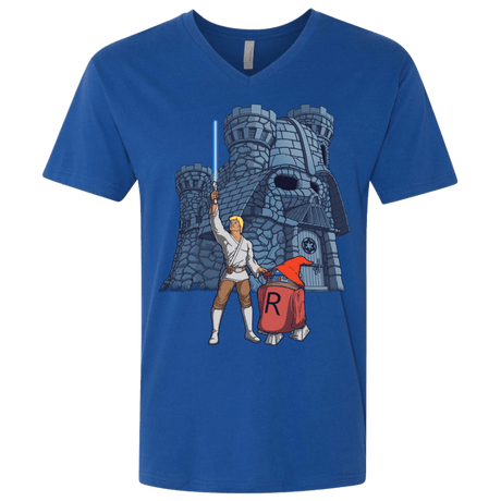 T-Shirts Royal / X-Small Darthskull Castle Men's Premium V-Neck