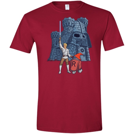 T-Shirts Cardinal Red / S Darthskull Castle Men's Semi-Fitted Softstyle