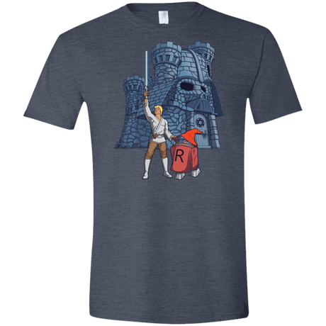 T-Shirts Heather Navy / S Darthskull Castle Men's Semi-Fitted Softstyle