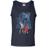 T-Shirts Navy / S Darthskull Castle Men's Tank Top