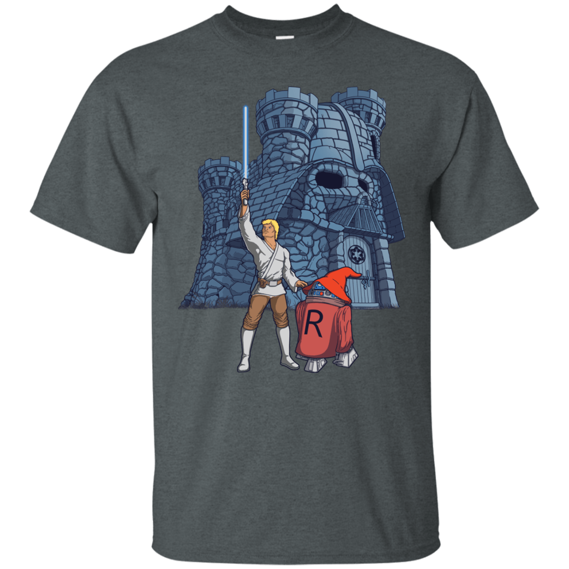 T-Shirts Dark Heather / S Darthskull Castle T-Shirt