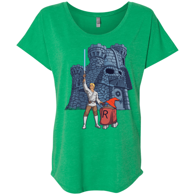 T-Shirts Envy / X-Small Darthskull Castle Triblend Dolman Sleeve