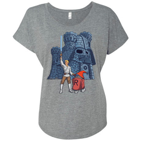 T-Shirts Premium Heather / X-Small Darthskull Castle Triblend Dolman Sleeve