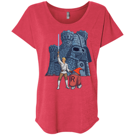 T-Shirts Vintage Red / X-Small Darthskull Castle Triblend Dolman Sleeve