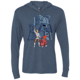 T-Shirts Indigo / X-Small Darthskull Castle Triblend Long Sleeve Hoodie Tee