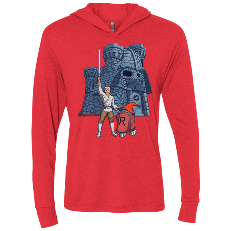 T-Shirts Vintage Red / X-Small Darthskull Castle Triblend Long Sleeve Hoodie Tee