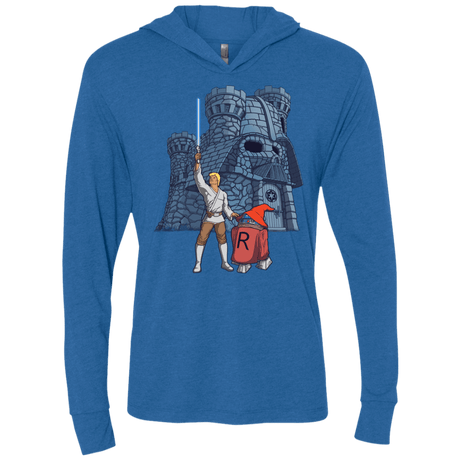 T-Shirts Vintage Royal / X-Small Darthskull Castle Triblend Long Sleeve Hoodie Tee