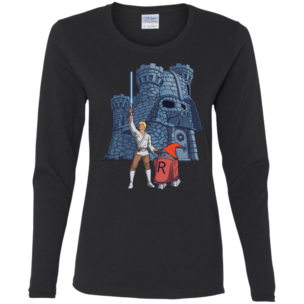 T-Shirts Black / S Darthskull Castle Women's Long Sleeve T-Shirt