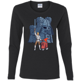 T-Shirts Black / S Darthskull Castle Women's Long Sleeve T-Shirt