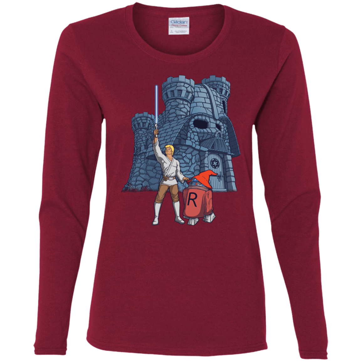 T-Shirts Cardinal / S Darthskull Castle Women's Long Sleeve T-Shirt