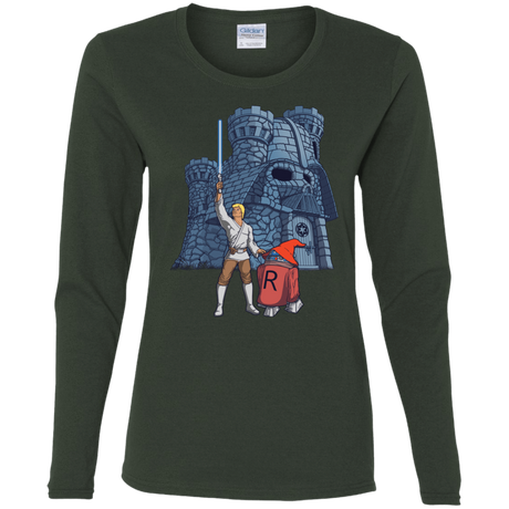 T-Shirts Forest / S Darthskull Castle Women's Long Sleeve T-Shirt