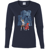 T-Shirts Navy / S Darthskull Castle Women's Long Sleeve T-Shirt