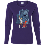 T-Shirts Purple / S Darthskull Castle Women's Long Sleeve T-Shirt