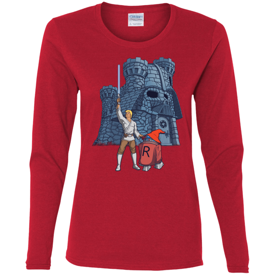 T-Shirts Red / S Darthskull Castle Women's Long Sleeve T-Shirt