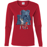 T-Shirts Red / S Darthskull Castle Women's Long Sleeve T-Shirt