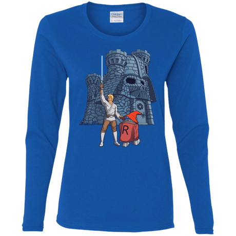 T-Shirts Royal / S Darthskull Castle Women's Long Sleeve T-Shirt