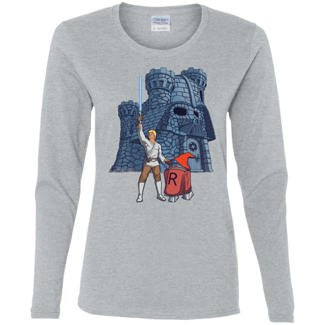 T-Shirts Sport Grey / S Darthskull Castle Women's Long Sleeve T-Shirt