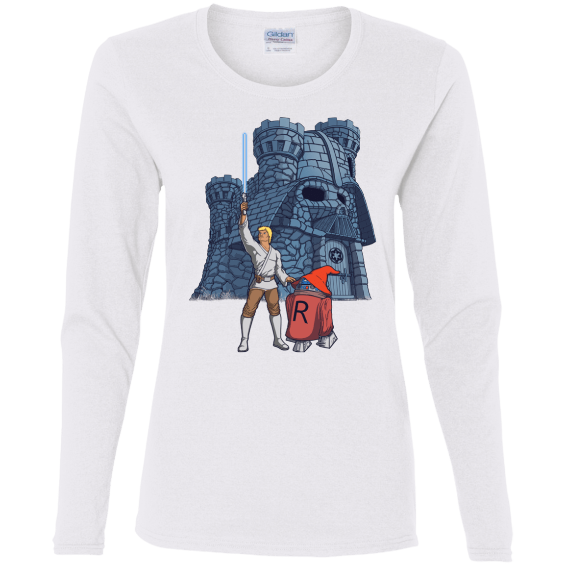 T-Shirts White / S Darthskull Castle Women's Long Sleeve T-Shirt