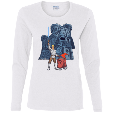 T-Shirts White / S Darthskull Castle Women's Long Sleeve T-Shirt