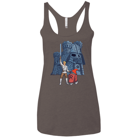 T-Shirts Macchiato / X-Small Darthskull Castle Women's Triblend Racerback Tank