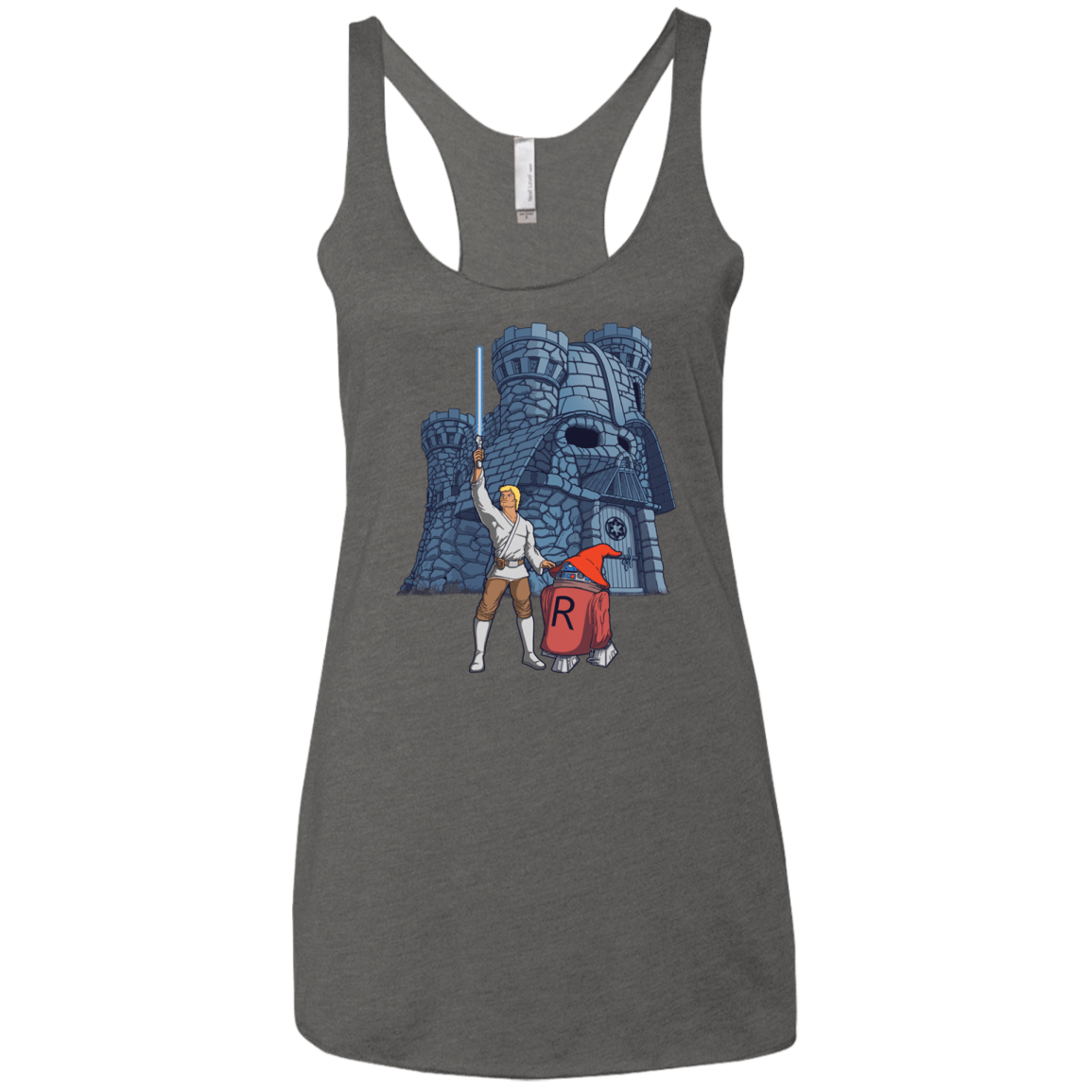 T-Shirts Premium Heather / X-Small Darthskull Castle Women's Triblend Racerback Tank