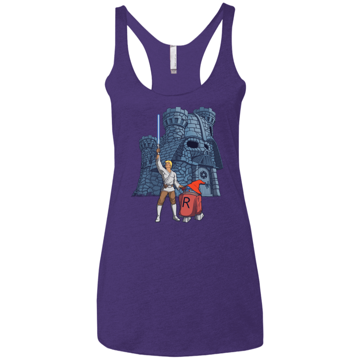 T-Shirts Purple Rush / X-Small Darthskull Castle Women's Triblend Racerback Tank